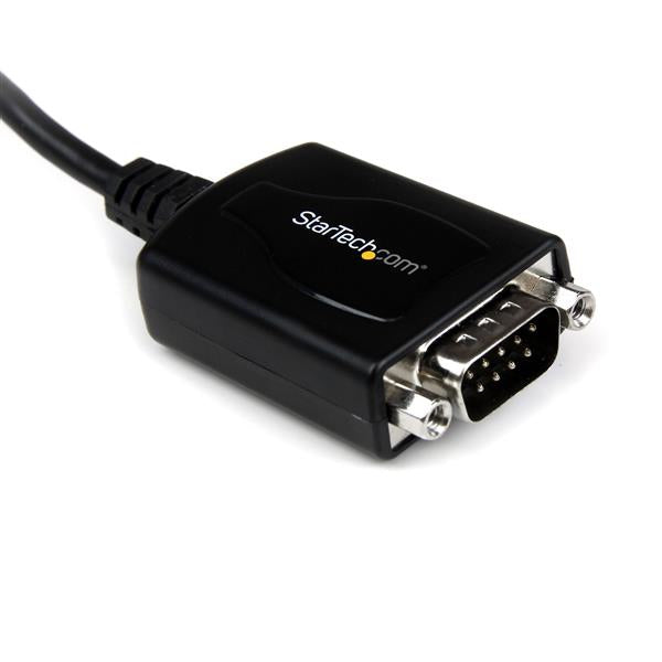 StarTech.com 1ft (30cm) 1-Port Professional USB to Serial Adapter Cable with COM Retention, USB to RS232 Adapter - TAA