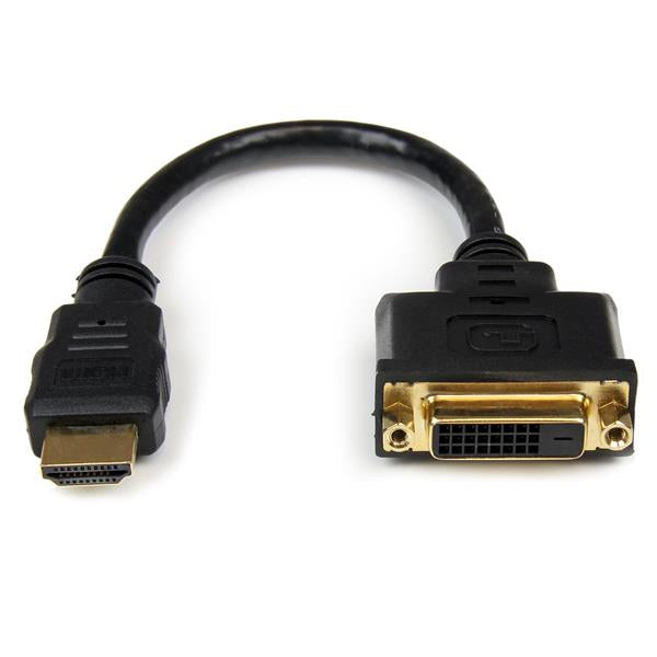 StarTech.com 8in (20cm) HDMI to DVI-D Video Cable Adapter - HDMI Male to DVI Female