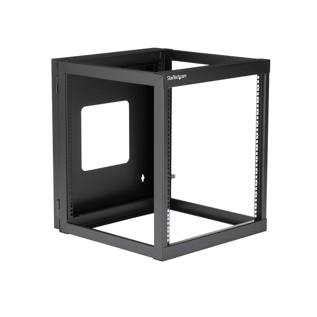StarTech.com 4-Post 12U Hinged Wall-Mount Network Rack, 19" Open Frame Server Rack with 19.8in Mounting Depth, Wall Mount Swing Out Data Rack for IT / AV / Patch Panel / Computer Equipment
