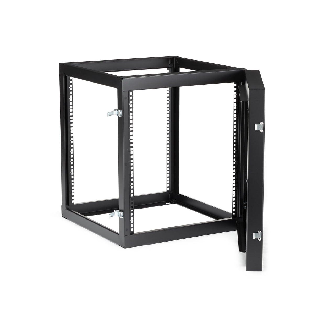 StarTech.com 4-Post 12U Hinged Wall-Mount Network Rack, 19" Open Frame Server Rack with 19.8in Mounting Depth, Wall Mount Swing Out Data Rack for IT / AV / Patch Panel / Computer Equipment