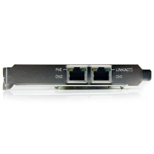 StarTech.com Dual Port PCI Express Gigabit Ethernet PCIe Network Card Adapter - PoE/PSE - TAA