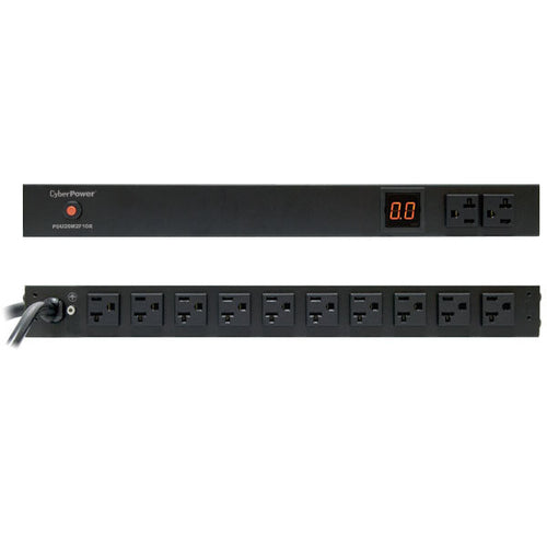 CyberPower PDU20M2F10R power distribution unit (PDU) 12 AC outlet(s) 1U Black