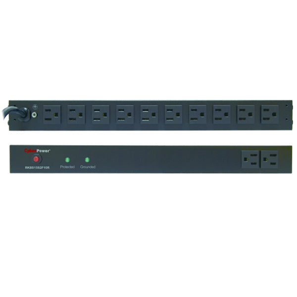 CyberPower RKBS15S2F10R surge protector Black 12 AC outlet(s) 120 V 4.57 m