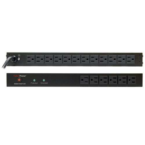CyberPower RKBS15S6F12R surge protector Black 18 AC outlet(s) 120 V 4.57 m
