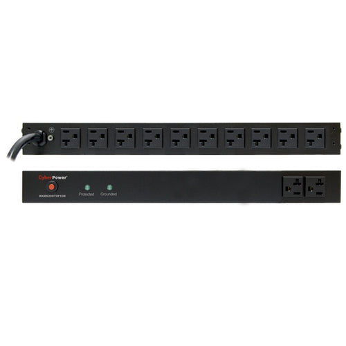 CyberPower RKBS20ST2F10R surge protector Black 12 AC outlet(s) 120 V 4.57 m