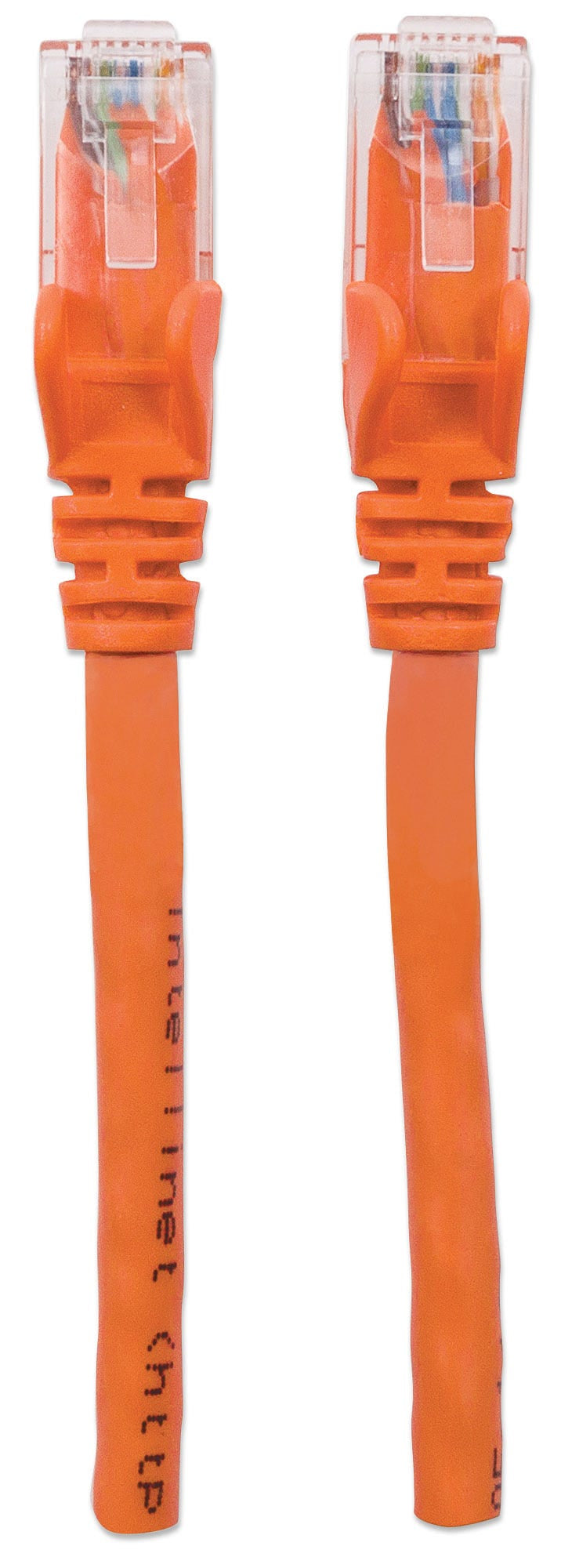 Intellinet Network Patch Cable, Cat6, 7.5m, Orange, CCA, U/UTP, PVC, RJ45, Gold Plated Contacts, Snagless, Booted, Lifetime Warranty, Polybag