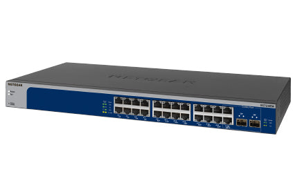 NETGEAR XS724EM Managed L2 10G Ethernet (100/1000/10000) 1U Grey, Blue