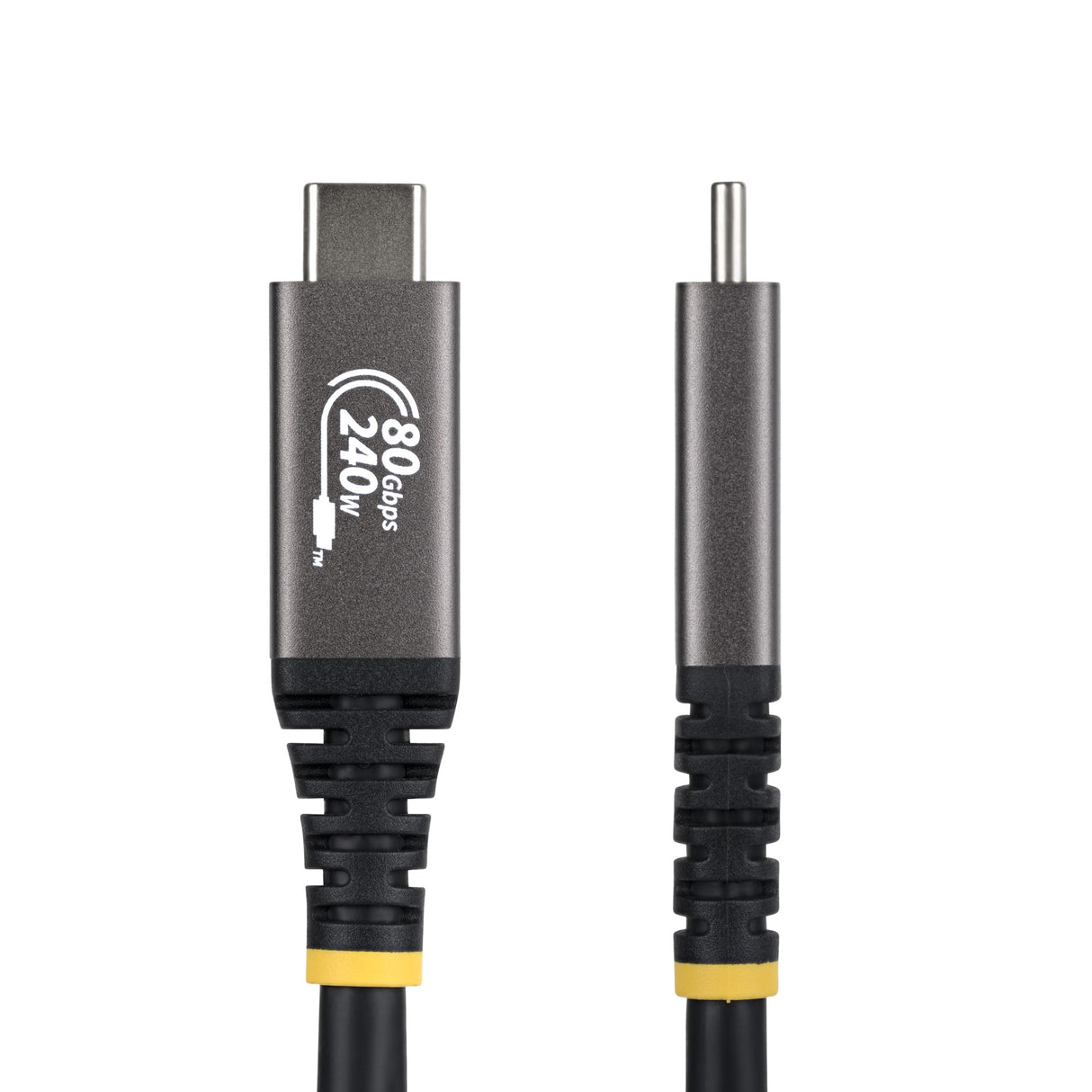 StarTech.com 5ft (1.5m) USB4 Cable, 80Gbps, USB-IF Certified USB-C Cable, 240W PD, 8K 120Hz/4K 240Hz DP2.1 DP80, TPE Jacket, Thunderbolt 4 Compatible - Black USB-C Cord