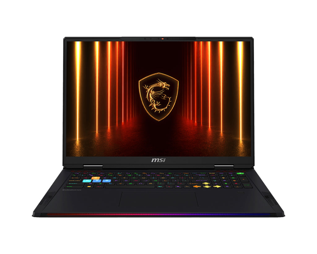 MSI Raider 18 HX AI A2XWJG-438CA Intel Core Ultra 9 285HX Laptop 45.7 cm (18") UHD+ 64 GB DDR5-SDRAM 4 TB SSD NVIDIA GeForce RTX 5090 Wi-Fi 7 (802.11be) Windows 11 Pro Black
