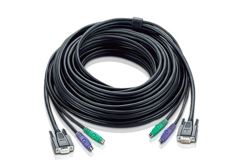 ATEN 67ft PS/2 KVM cable Black 20 m