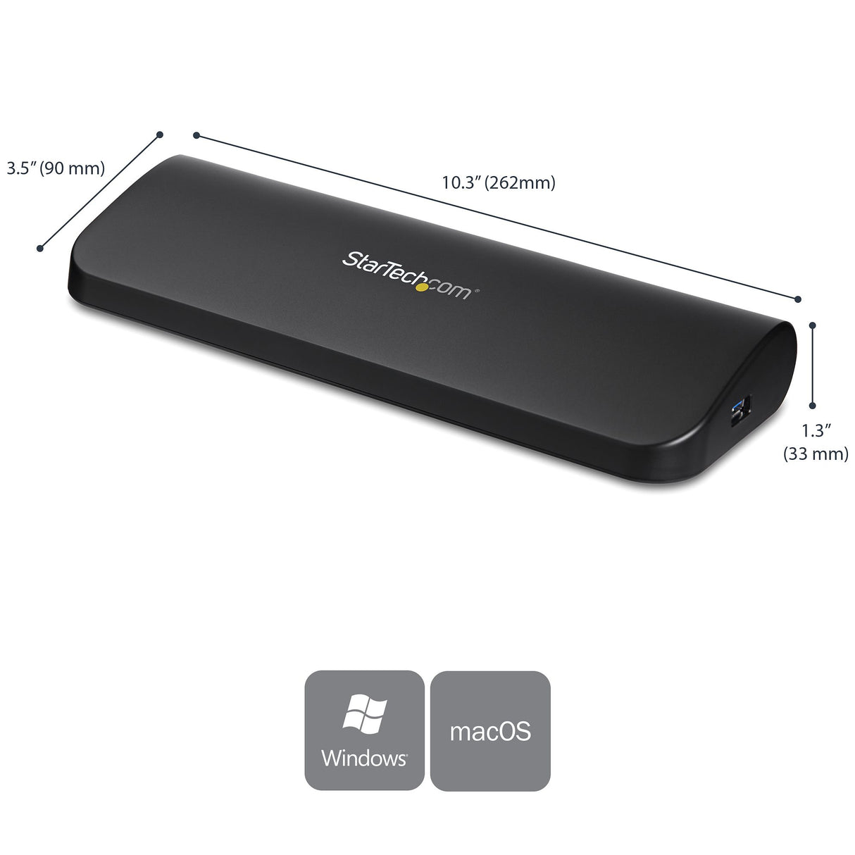 StarTech.com Dual Monitor USB 3.0 Laptop Docking Station with HDMI/DVI/VGA, 3x USB-A Hub, GbE, Audio, Universal Type-A Dock for Windows/macOS/ChromeOS - TAA Compliant