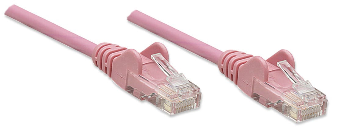 Intellinet Network Patch Cable, Cat6, 7.5m, Pink, CCA, U/UTP, PVC, RJ45, Gold Plated Contacts, Snagless, Booted, Lifetime Warranty, Polybag
