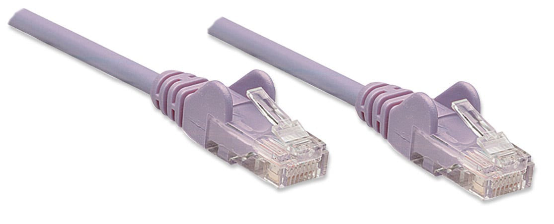Intellinet Network Patch Cable, Cat6, 2m, Purple, CCA, U/UTP, PVC, RJ45, Gold Plated Contacts, Snagless, Booted, Polybag