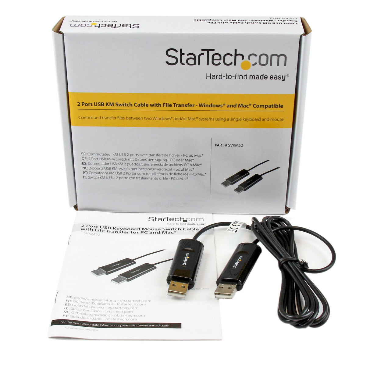 StarTech.com KM Switch Cable with File Transfer for Mac and PC - USB 2.0 - TAA