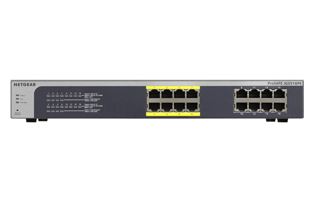 NETGEAR 16-Port PoE Gigabit Ethernet Plus Switch (JGS516PE)