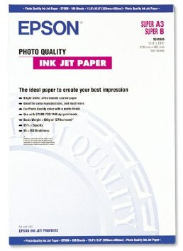 Epson Photo Quality Ink Jet Paper, DIN A3+, 102g/m2, 100 Sheets