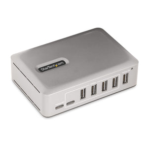 StarTech.com 7-Port USB-C Hub - 5x USB-A + 2x USB-C - Self-Powered w/65W Power Supply - USB 3.1 10Gbps - Desktop/Laptop USB Hub w/3ft USB-IF Certified Locking Cable - USB C Hub - TAA