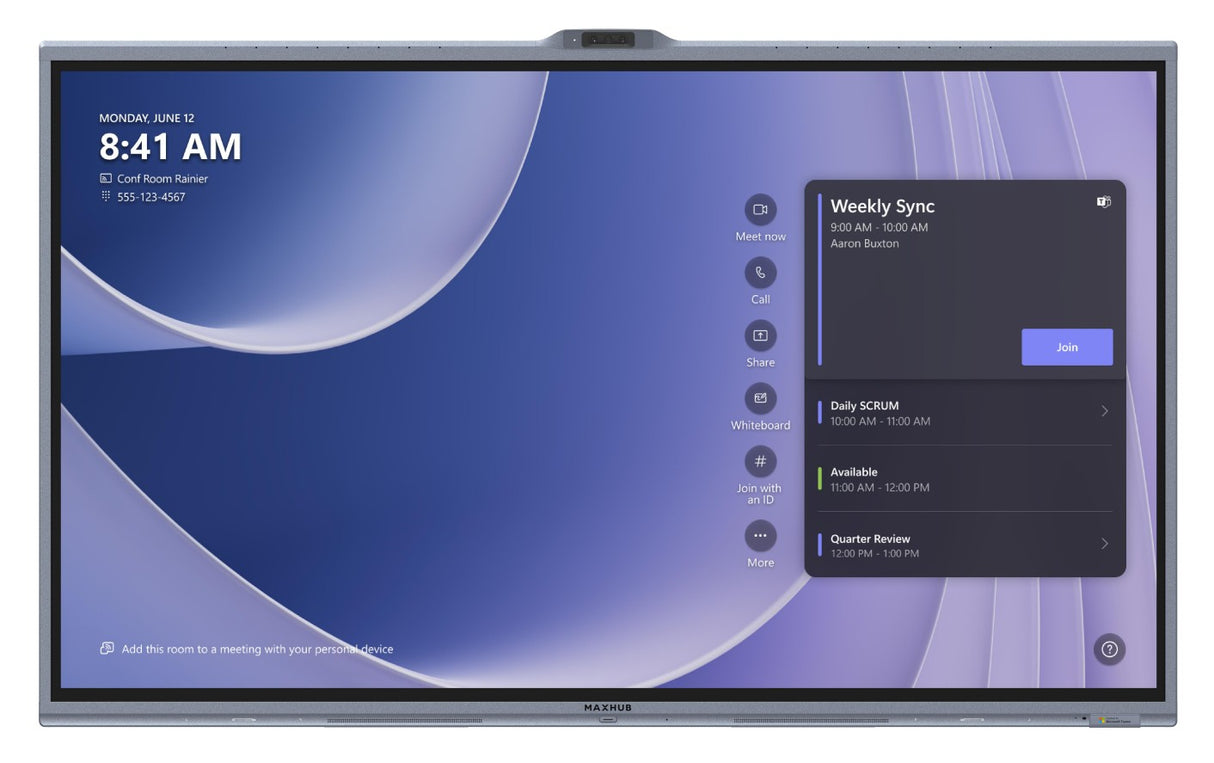 MAXHUB XBoard V7 series V555T 55" Microsoft Teams Rooms Certified Interactive Touch Display