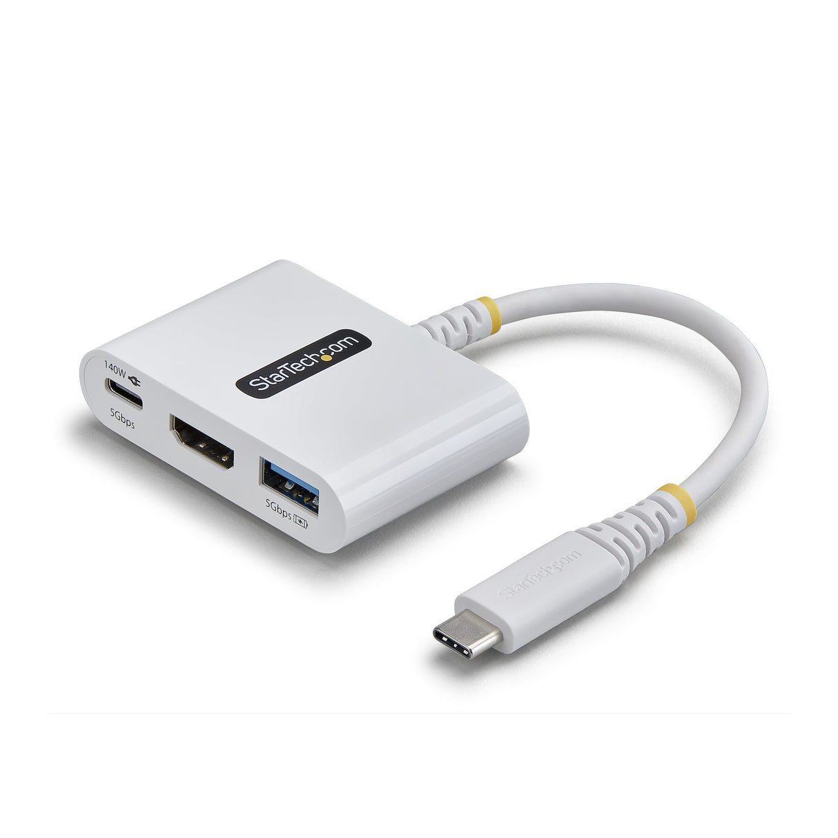 StarTech.com USB-C to HDMI Multiport Adapter with 140W PD Charging, 4K 60Hz HDMI, USB 5Gbps Hub, Mini Dock For MacBook / Dell / Thinkpad / HP / iPad / Tablets