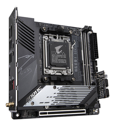 GIGABYTE B650I AORUS ULTRA Motherboard - Supports AMD Ryzen 9000 CPUs, 8+2+1 Digital VRM, up to 7200MHz DDR5 (OC), 1xPCIe 5.0 + 2xPCIe 4.0 M.2, Wi-Fi 6E, 2.5GbE LAN, USB 3.2 Gen 2x2