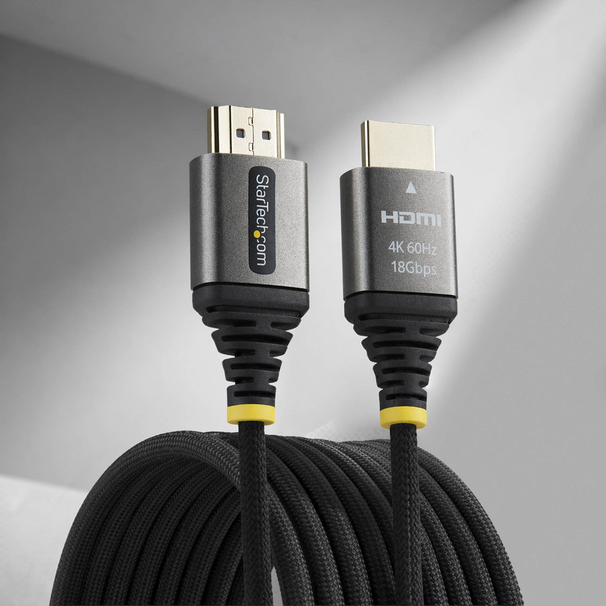 StarTech.com 6ft (1.8m) Premium Certified High Speed HDMI Cable, Ultra Flexible HDMI Cable, 4K 60Hz/1440p 144Hz w/HDR10/ARC, 18Gbps, High Flex Braided HDMI Cord