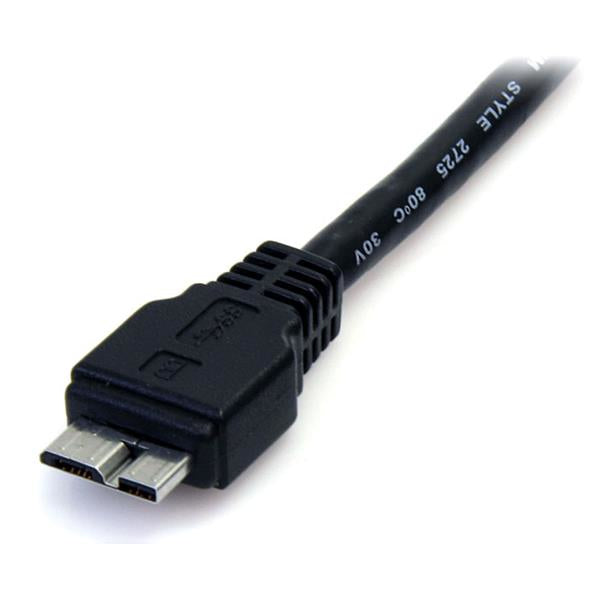 StarTech.com 0.5m (1.5ft) Black SuperSpeed USB 3.0 (5Gbps) Cable A to Micro B - M/M