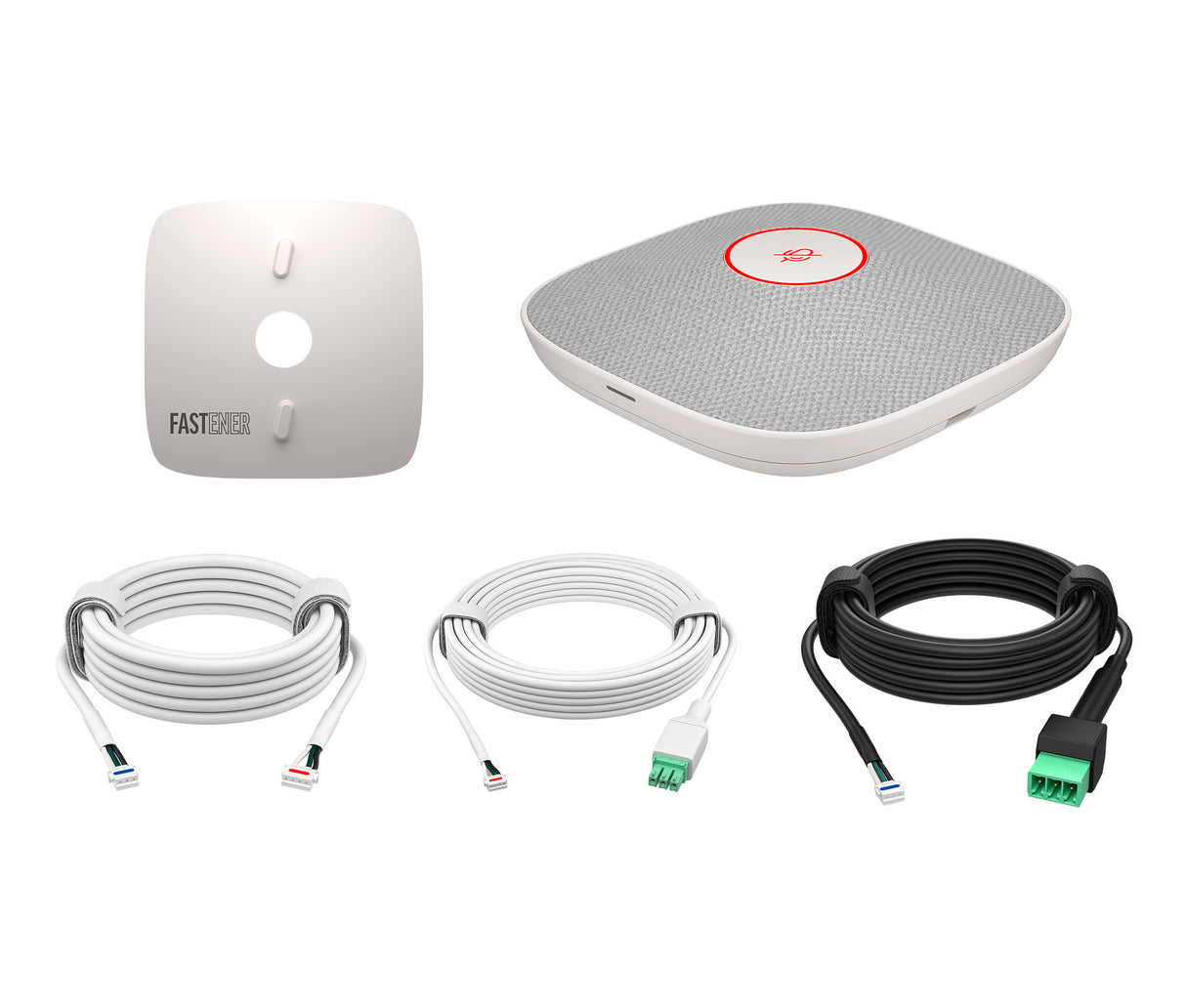 HP Studio A2 White Table Microphone w/ Mounting Plate I/O cables TAA Conference microphone