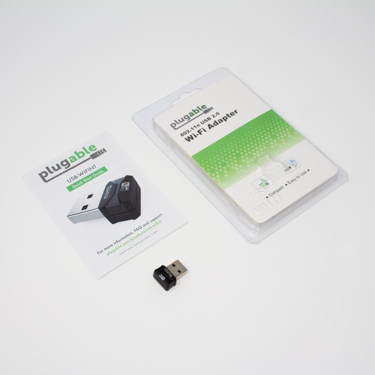 Plugable Technologies USB 2.0 Wireless N 802.11n 150 Mbps Nano WiFi Network Adapter (Realtek RTL8188EUS Chipset) Driverless Plug and Play for Windows