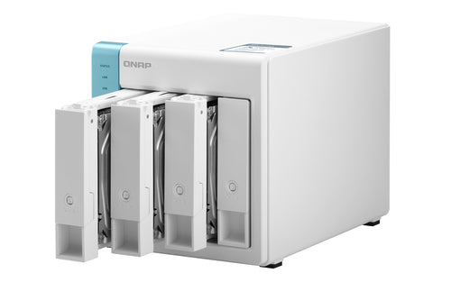 QNAP TS-431P3 NAS Tower Annapurna Labs Alpine AL-314 4 GB DDR3 0 TB QNAP Turbo System Turquoise, White
