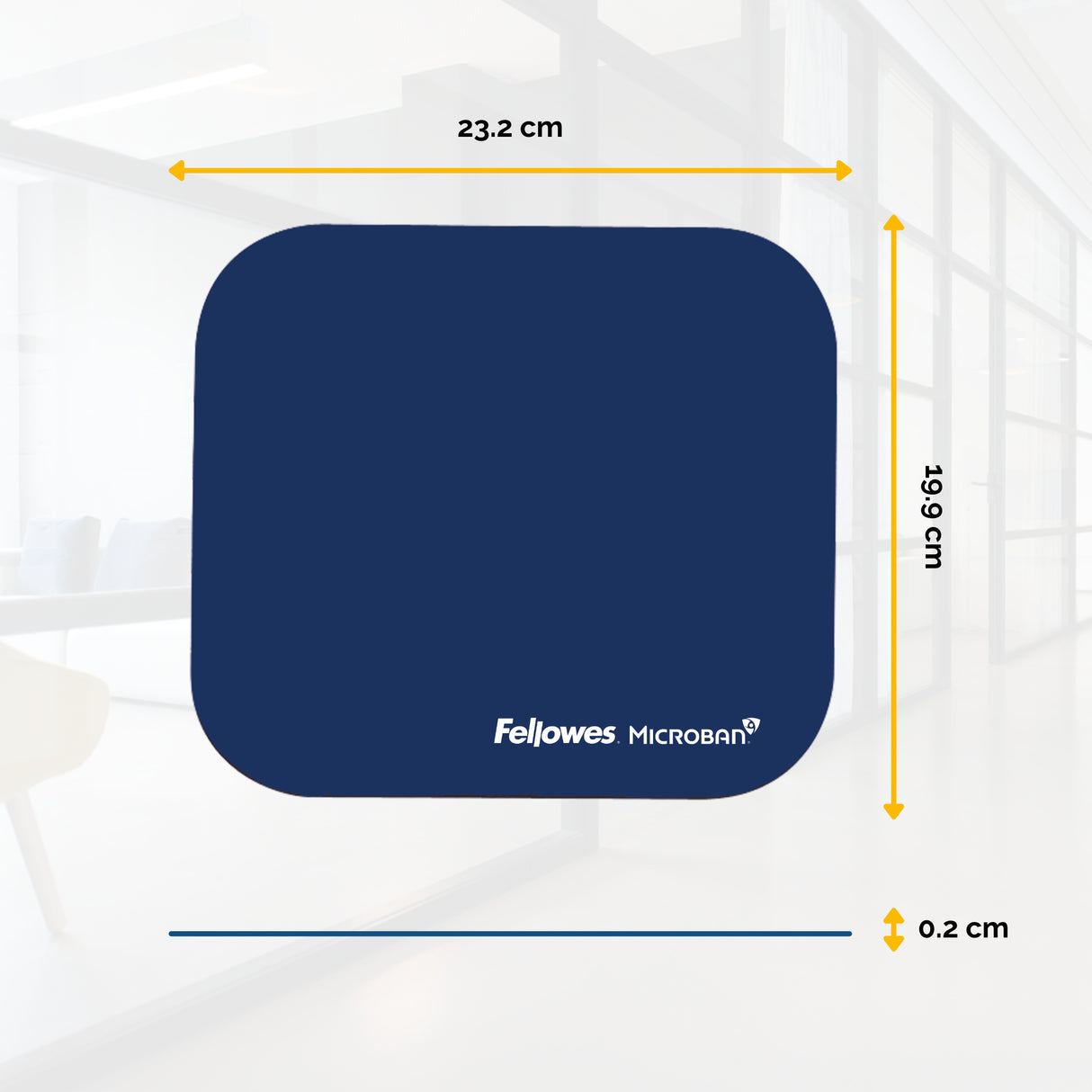 Fellowes Microban Mouse Pad Navy Blue