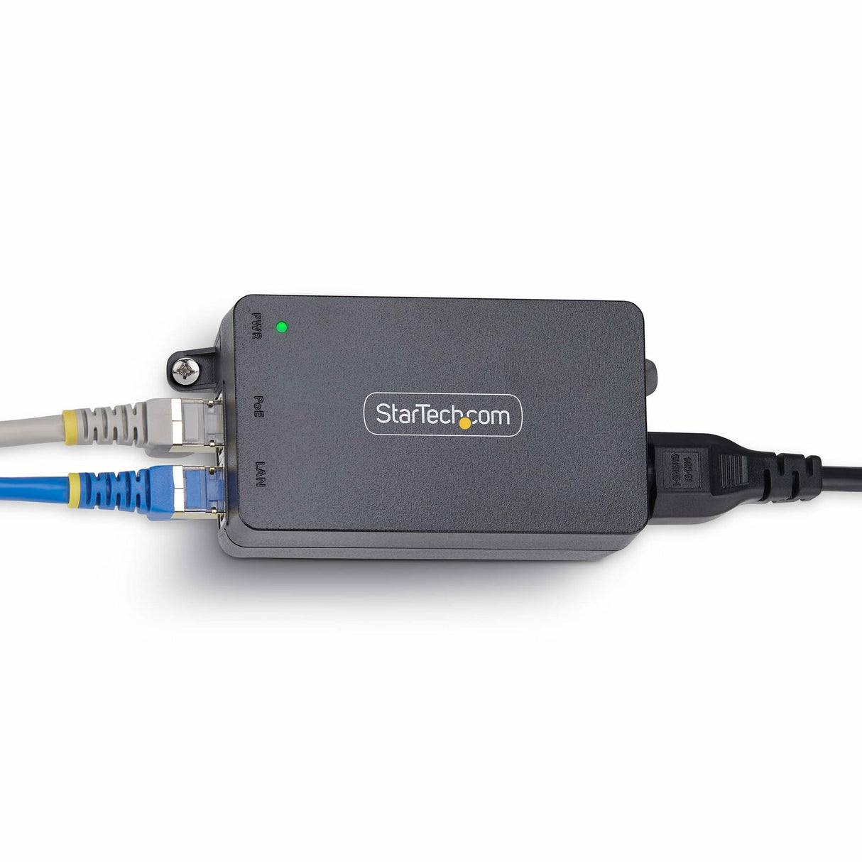 StarTech.com 1-Port 2.5GbE PoE+ Injector, 10M/100M/1G/2.5G Ethernet, PoE/PoE+ 802.3af/802.3at, 30W, Multi-Gigabit Unmanaged Midspan Inline Power Over Ethernet, TAA