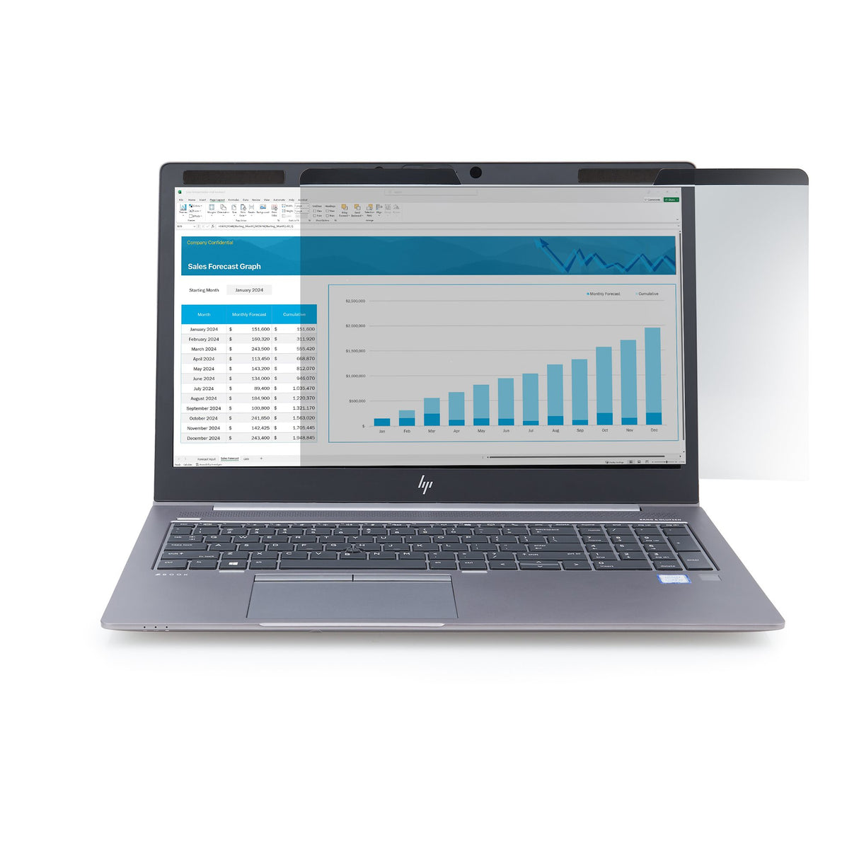 StarTech.com Magnetic Privacy Screen For 16-Inch 16:10 Laptop, Reversible Filter, Computer Screen Protector, View Angle 60 deg (+/- 30 deg), TAA, Blue Light Shield