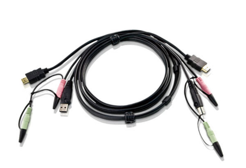 ATEN 2L7D02UH KVM cable Black 1.8 m