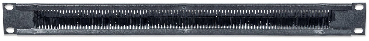 Intellinet 19" Cable Entry Panel, 1U, with Brush Insert, Black