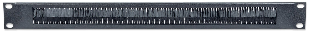 Intellinet 19" Cable Entry Panel, 1U, with Brush Insert, Black