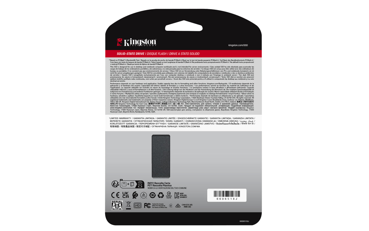 Kingston Technology A400 960 GB 2.5" Serial ATA III TLC