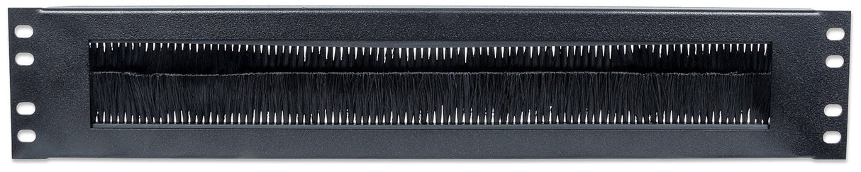 Intellinet 19" Cable Entry Panel, 2U, with Brush Insert, Black