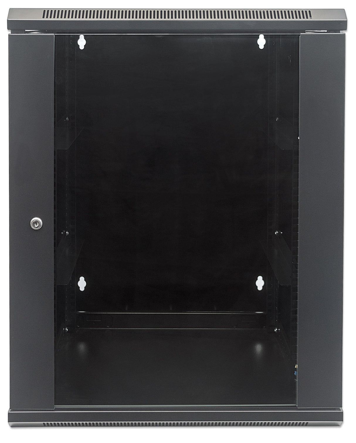 Intellinet 19" Network Cabinet - Wall Mount (Double Section Hinged Swing Out), 15U, 550mm Deep, Black, Assembled, Max 30kg, Swings out for access to back of cabinet when installed on wall, 19",Usable Depth 425mm, Parts for wall installation not...