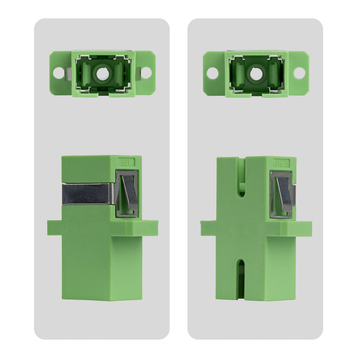 StarTech.com SC to SC Coupler 10 Pack, OS2 Single Mode SC Fiber Optic Coupler with Flange, SC/APC Simplex Adapter