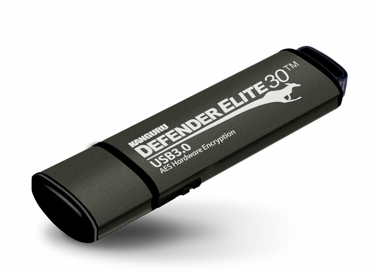 iStorage Kanguru Defender Elite30™ USB 3.0 512GB| Secure Flash Drive | FIPS 197 Certified, 256-bit AES hardware encryption (XTS Mode) | TAA Compliant