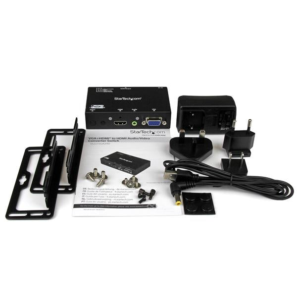 StarTech.com 2x1 HDMI + VGA to HDMI Converter Switch w/ Automatic and Priority Switching – 1080p - TAA
