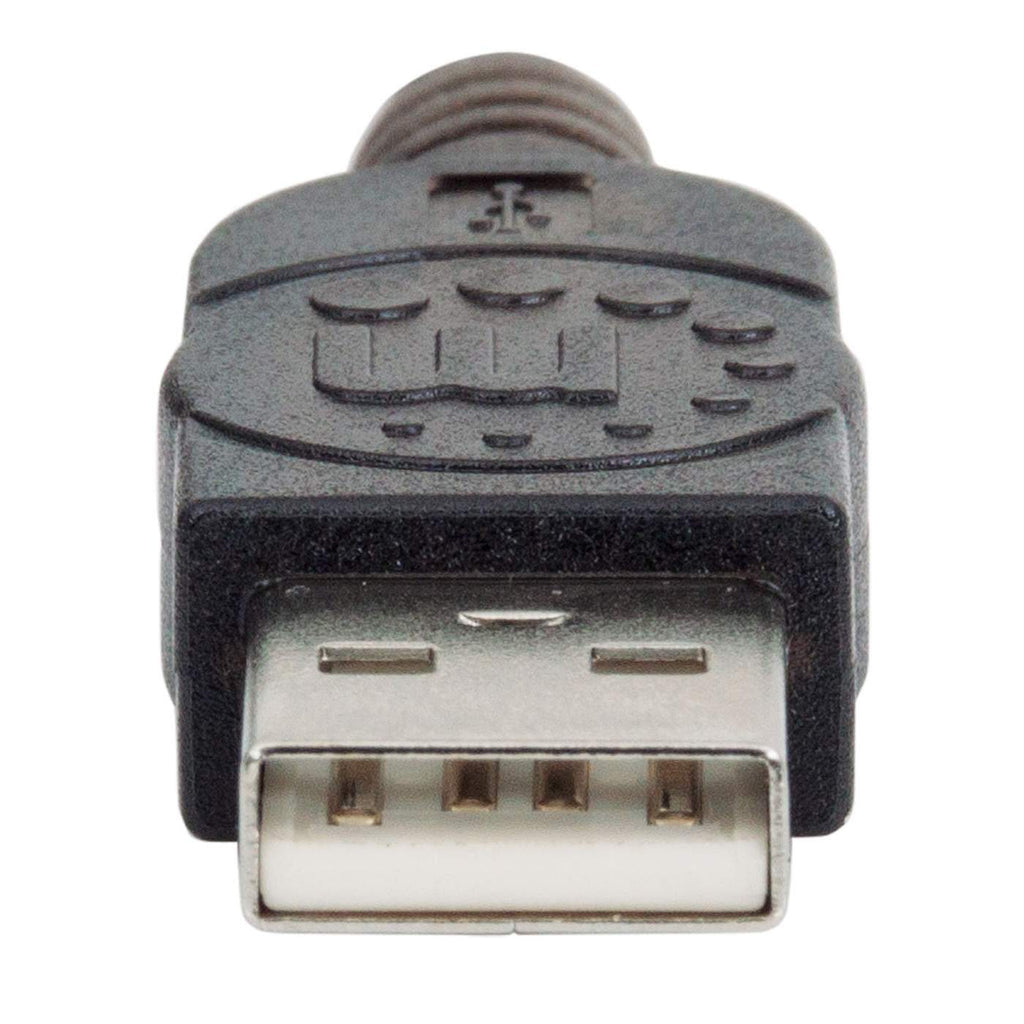 Manhattan USB-A to USB-A Extension Cable, 10m, Male to Female, Active, 480 Mbps (USB 2.0), Daisy-Chainable, Built In Repeater, Equivalent to USB2AAEXT10M, Hi-Speed USB, Black, Three Year Warranty, Polybag