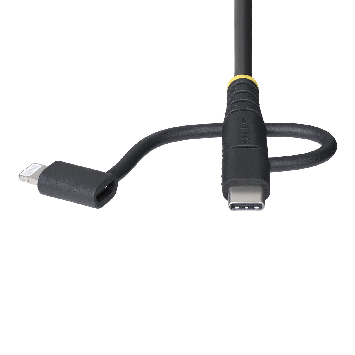 StarTech.com 3.3ft (1m) Rugged USB Multi Charging Cable, USB to Lightning/Micro-USB/Type-C, Apple MFi Certified, Aramid Jacket, Universal 3-in-1 USB Charger Cord for iPhone/iPad/Android