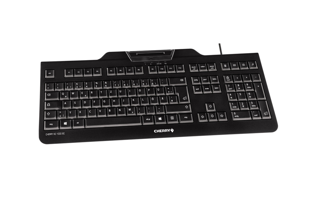 CHERRY KC 1000 SC keyboard Office USB QWERTY US English Black