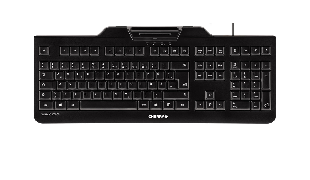 CHERRY KC 1000 SC keyboard Office USB QWERTY US English Black