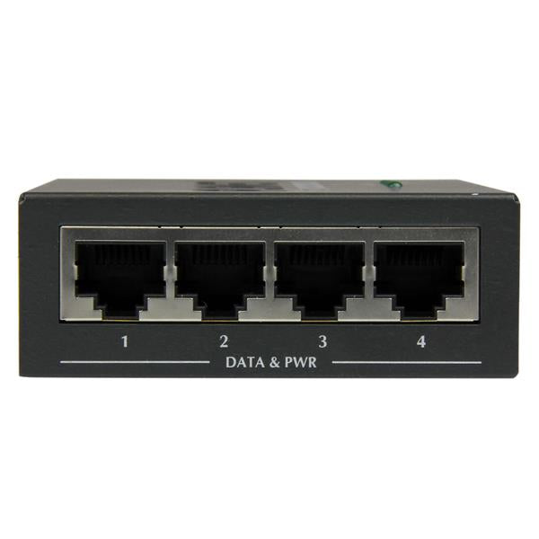 StarTech.com 4-Port Gigabit Midspan - PoE+ Injector - 802.3at/af - TAA