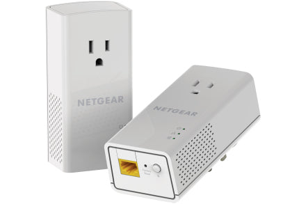 NETGEAR PLP1200-100PAS PowerLine network adapter 1200 Mbit/s Ethernet LAN White 2 pc(s)