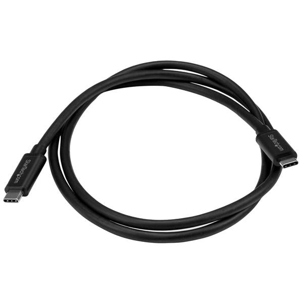 StarTech.com 3ft (1m) USB-C Cable, USB 10Gbps, 60W (3A) Power Delivery, 8K 60Hz / 4K 144Hz DP Alt Mode, USB-IF Certified - Thunderbolt Compatible