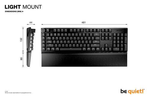 be quiet! Light Mount Silent Tactile US ANSI keyboard Gaming USB QWERTY US English Black