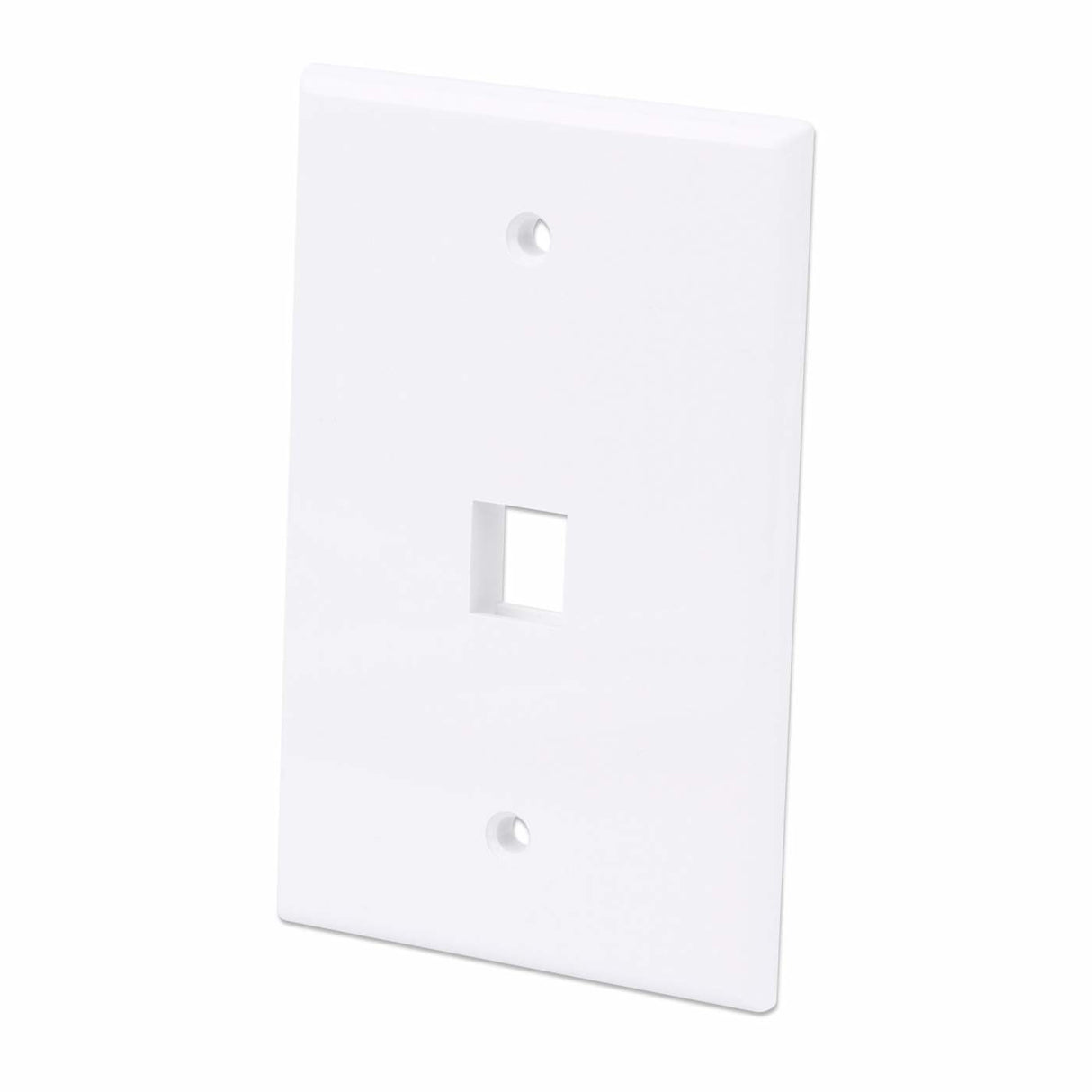 Intellinet 1-Outlet Oversized Keystone Wall Plate, White